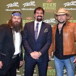 Willie Robertson, Bill Busbice, and Jason Aldean at the Rio in Las Vegas