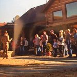 Willie Robertson preaching at Bill’s Lodge prior to the Baptism